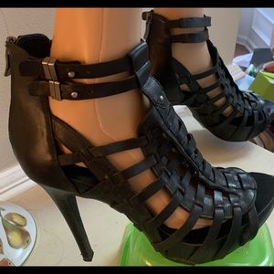 Giani Bini New w/o box cagey comfy Black woven leather Sz9